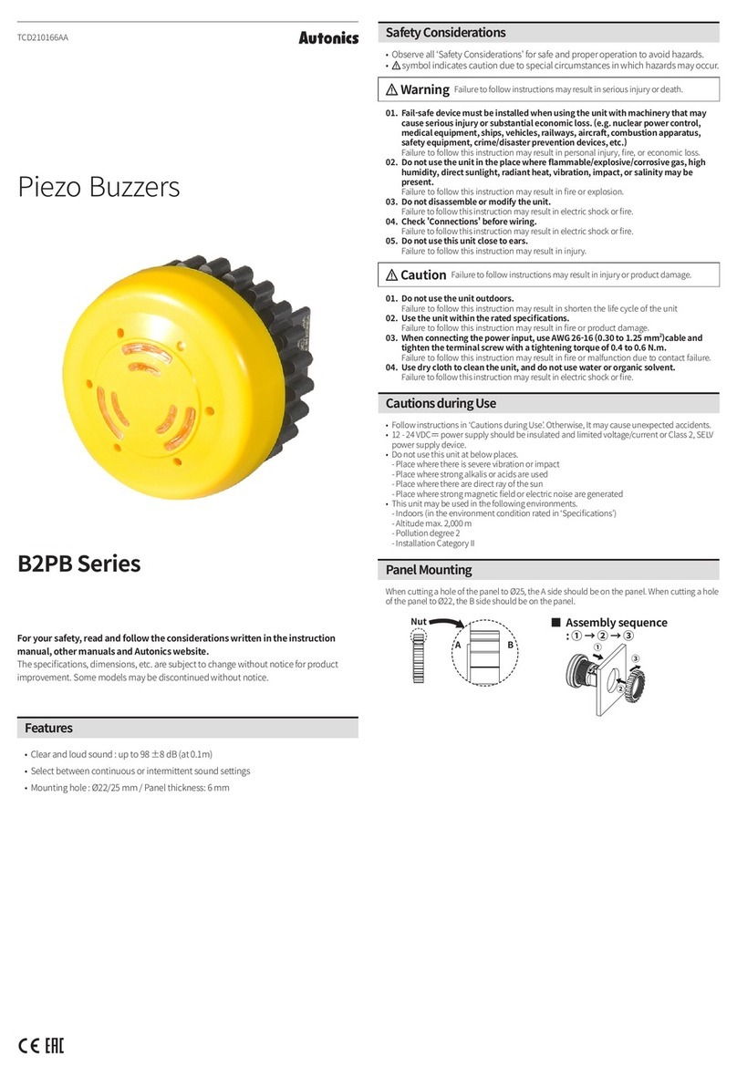 Autonics B2PB Series quick start guide