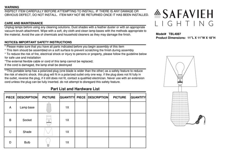 Safavieh Lighting STARK TBL4087 User manual