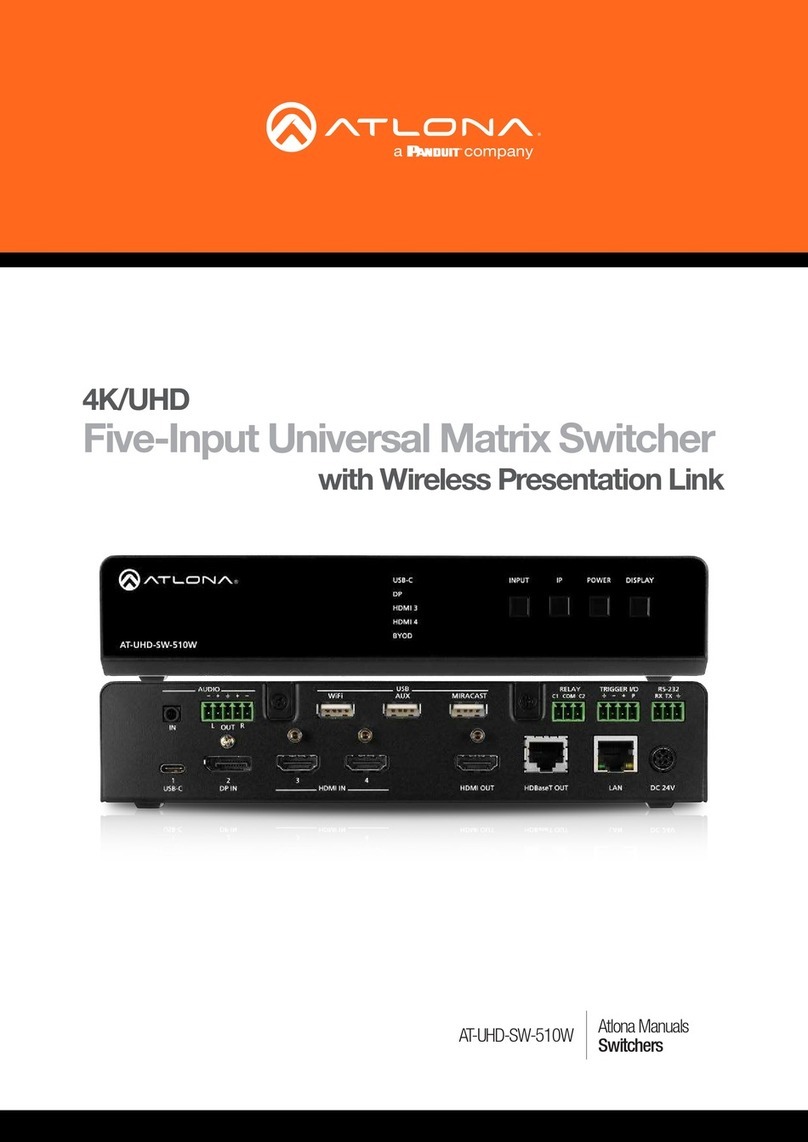 Panduit Atlona AT-UHD-SW-510W User manual
