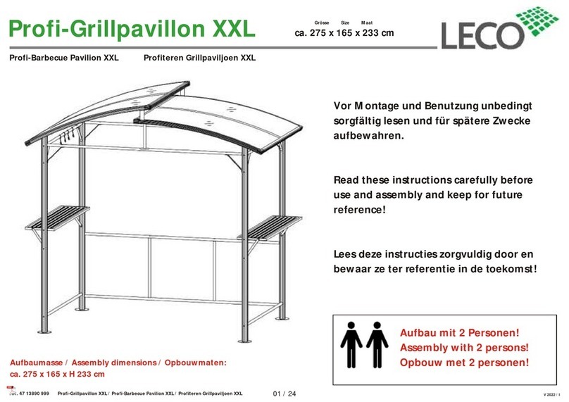 leco Profi-Barbecue Pavilion XXL user manual