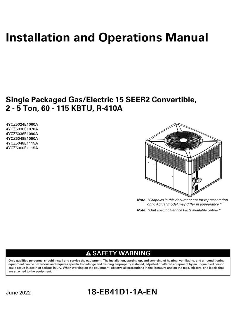 Trane Technologies 4YCZ5024E1060A Installation and operation manual Trane Technologies 4YCZ5024E1060A Installation and operation manual
