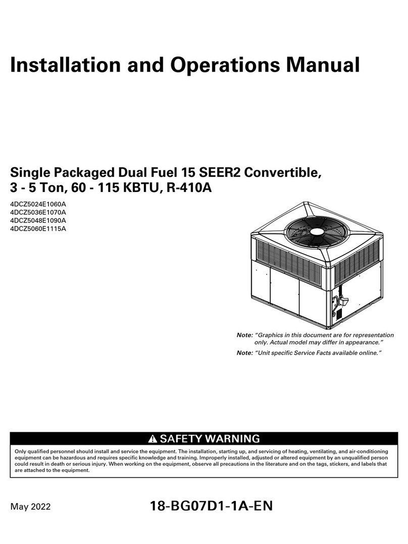 Trane Technologies 4DCZ5024E1060A User manual