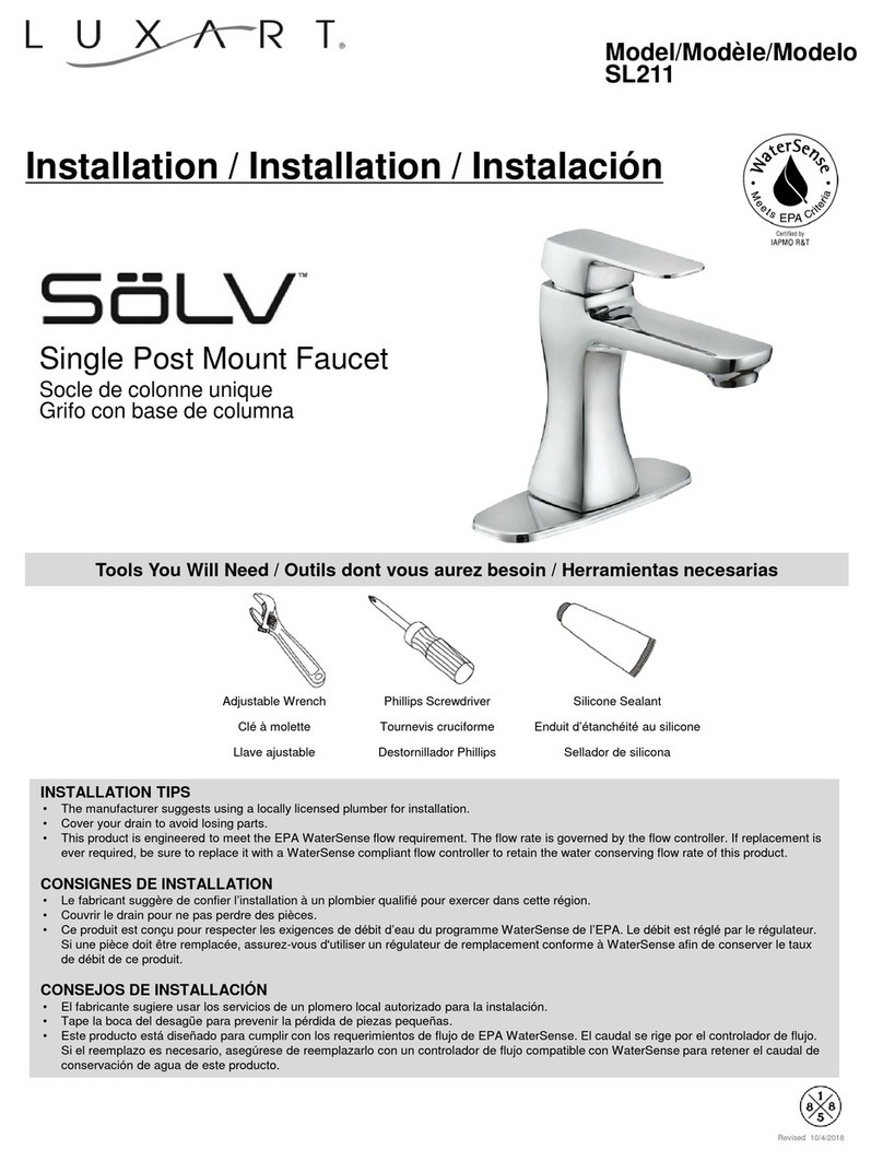 Luxart SOLV SL211 User manual Luxart SOLV SL211 User manual