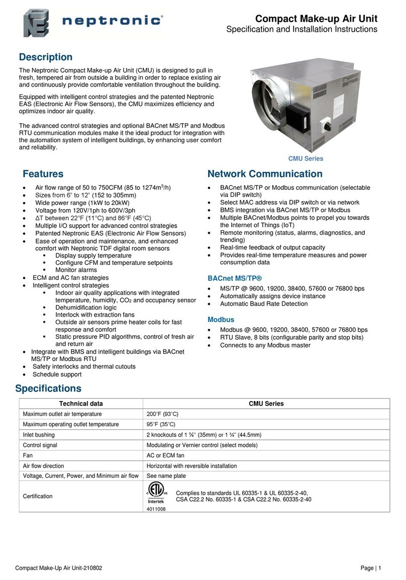 Neptronic CMU Series User manual