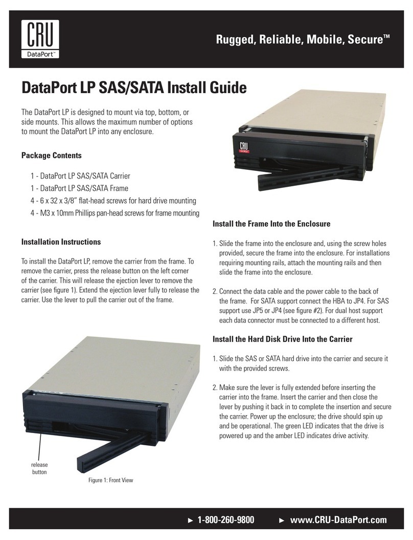CRU DataPort LP SAS/SATA install guide