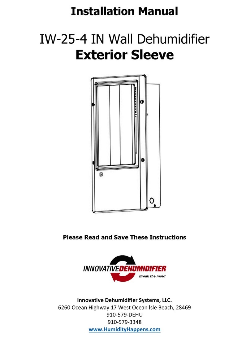 Innovative Dehumidifier IW-25-4 installation manual