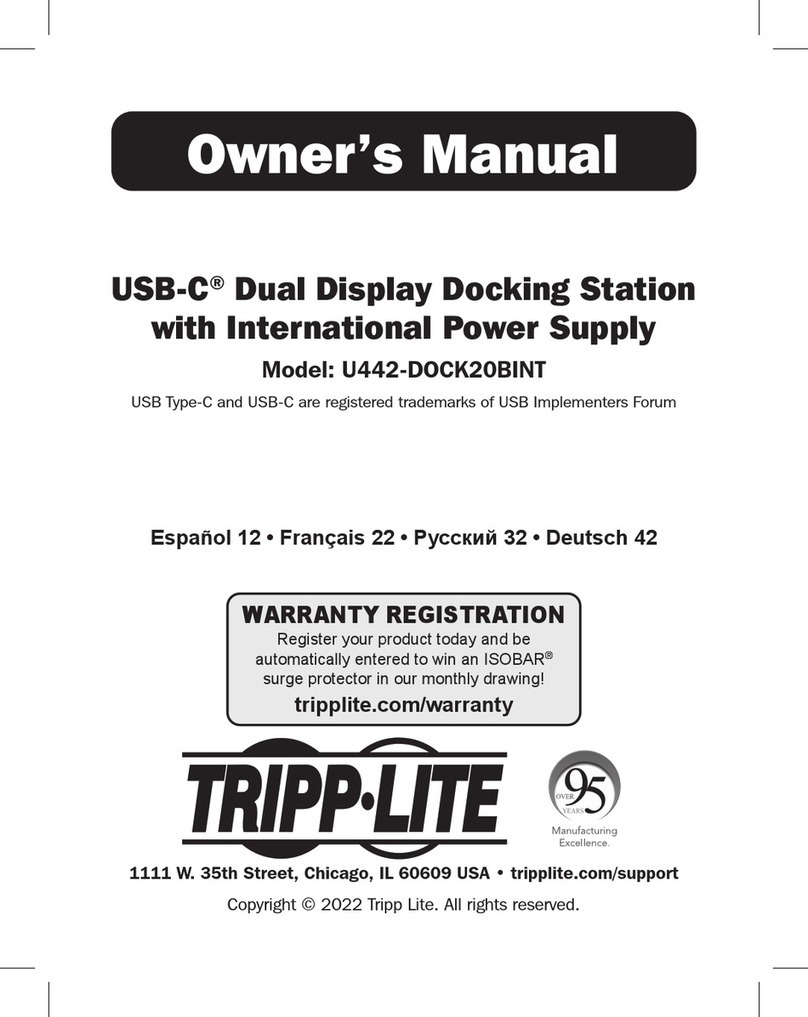 Tripp Lite U442-DOCK20BINT owner's manual