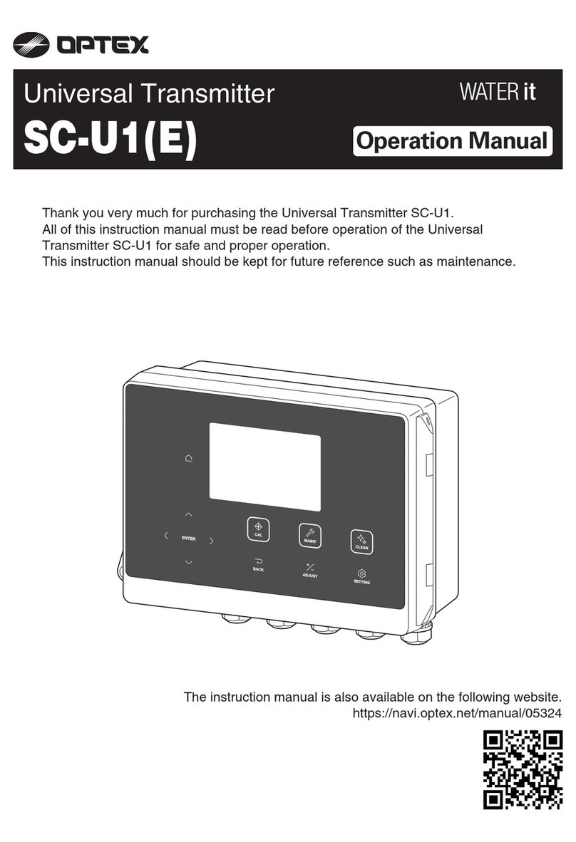 Optex SC-U1 Operation manual