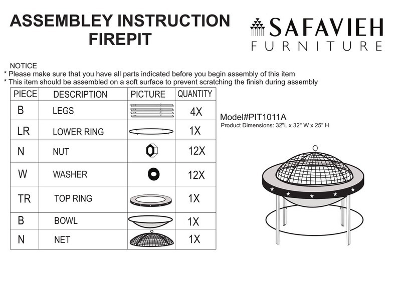 Safavieh Furniture Cuba PIT1011A Assembly instruction