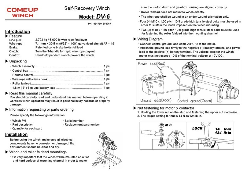 Come.up Winch DV-6 quick start guide