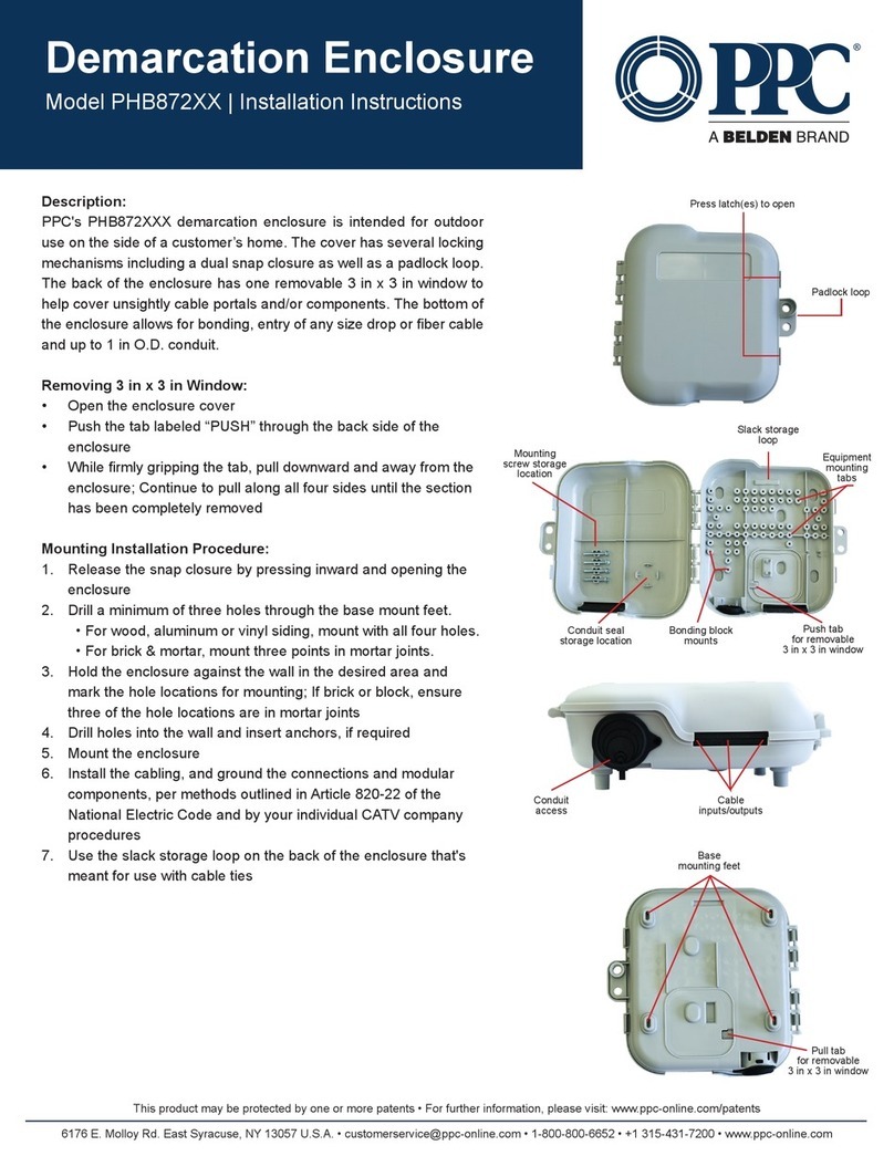 Belden PPC PHB872 Series installation instructions