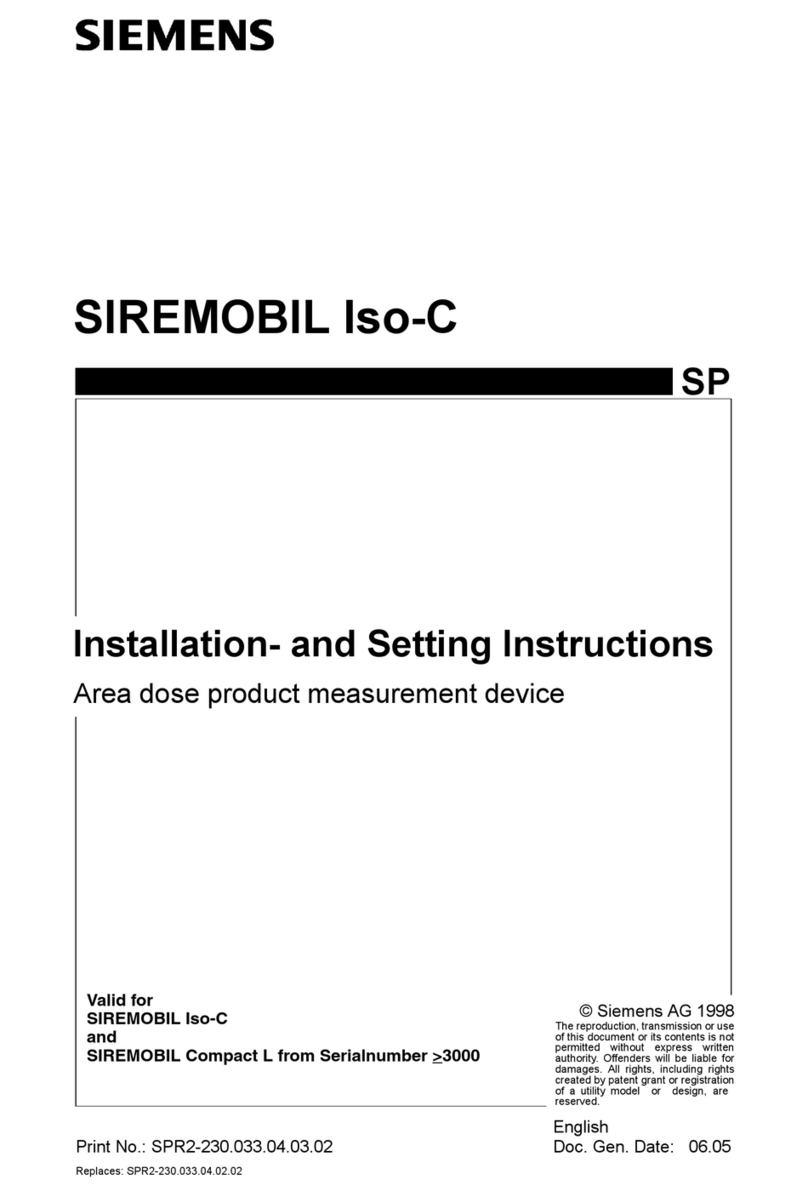 Siemens SIREMOBIL Iso-C SP User instructions