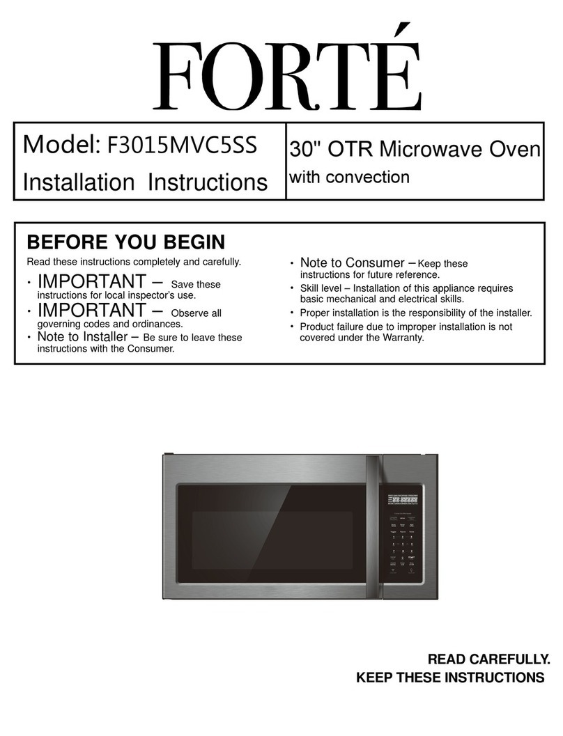 Forte F3015MVC5SS User manual