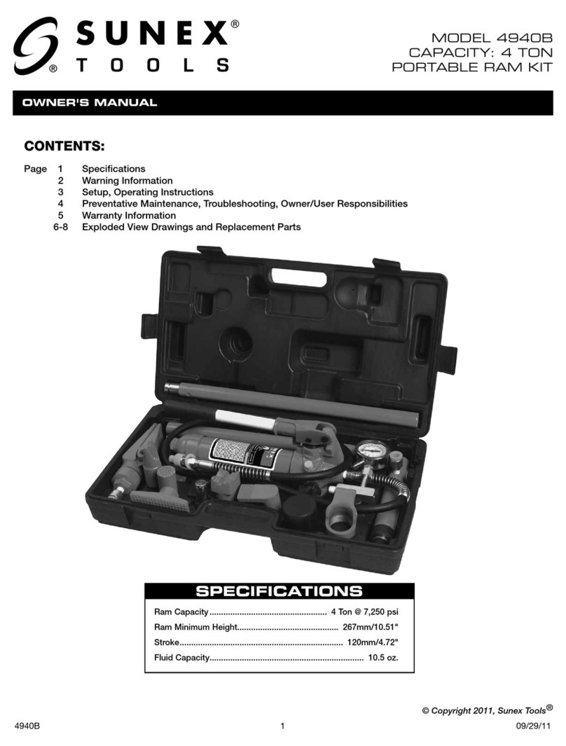 Sunex Tools 4940B owner's manual