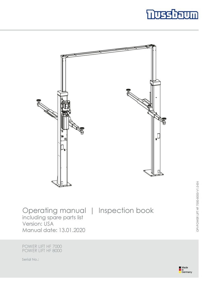 Nussbaum POWER LIFT HF 7000 User manual
