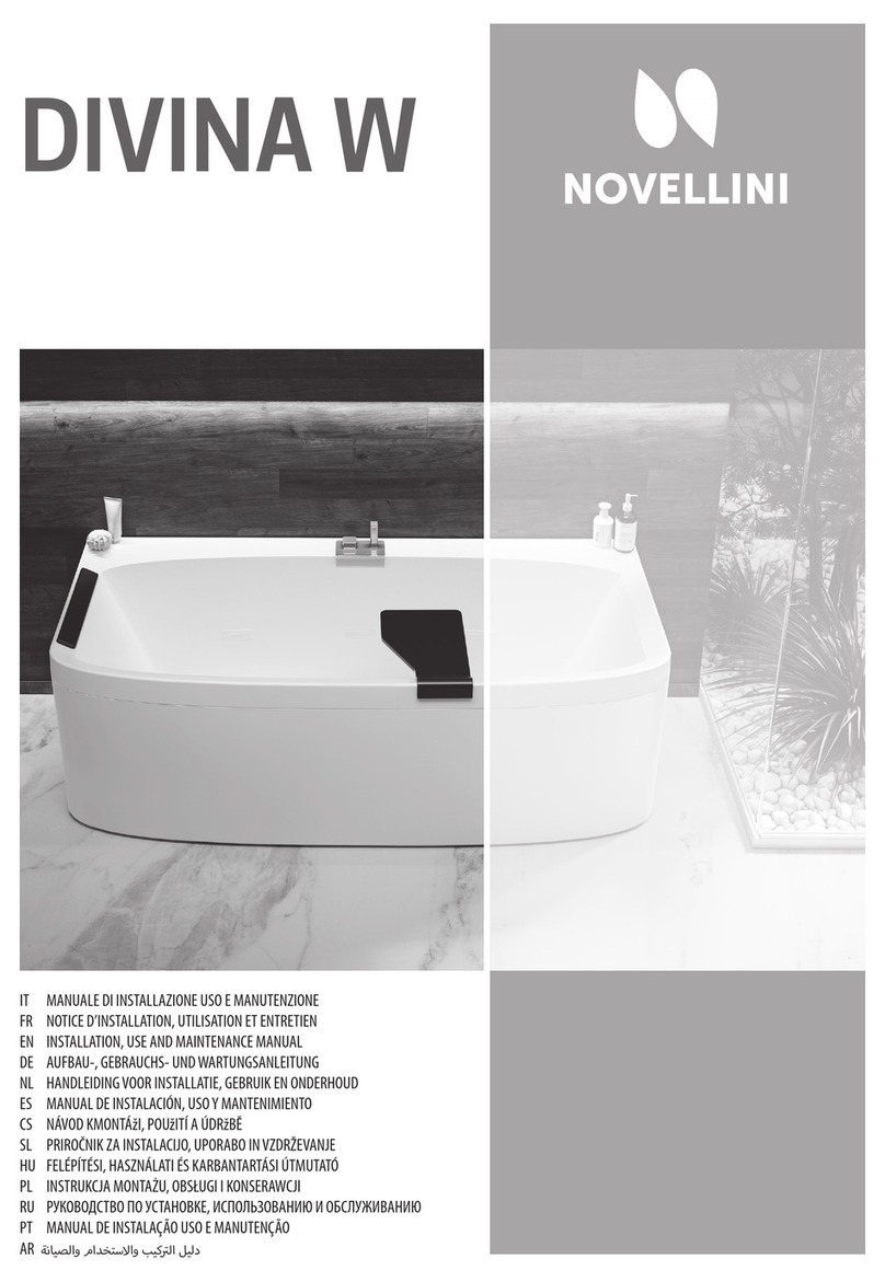 Novellini DIVINA W Instructions for installation, use and maintenance manual
