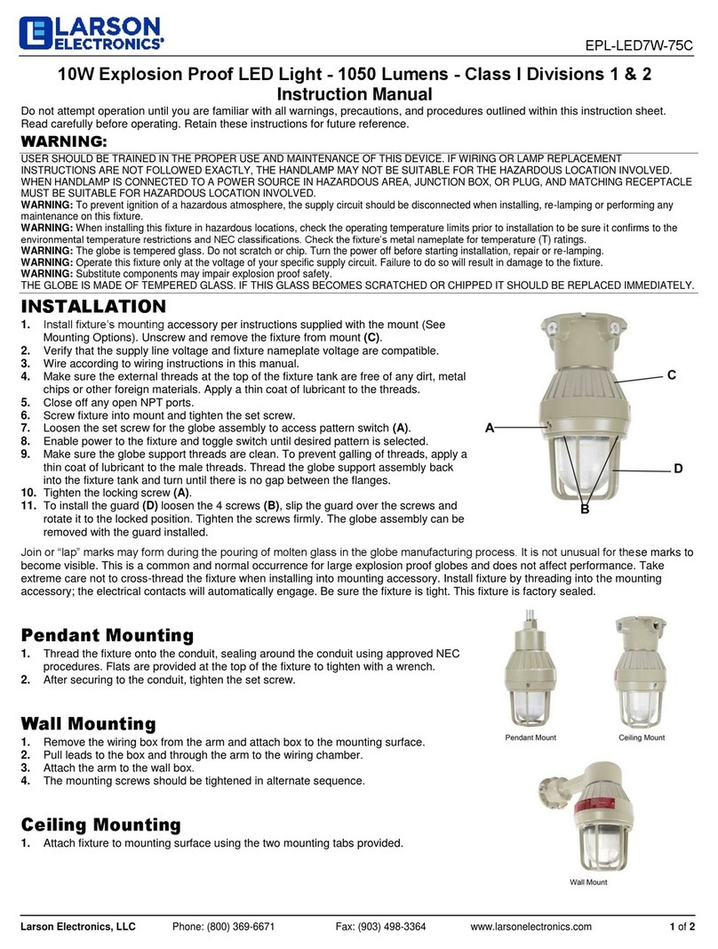 Larson Electronics EPL-LED7W-75C User manual