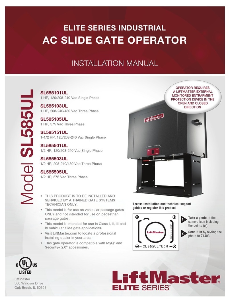 Chamberlain Elite SL585UL User manual