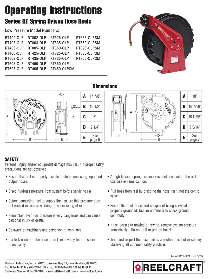 Reelcraft Industries, Inc. RT Series operating instructions