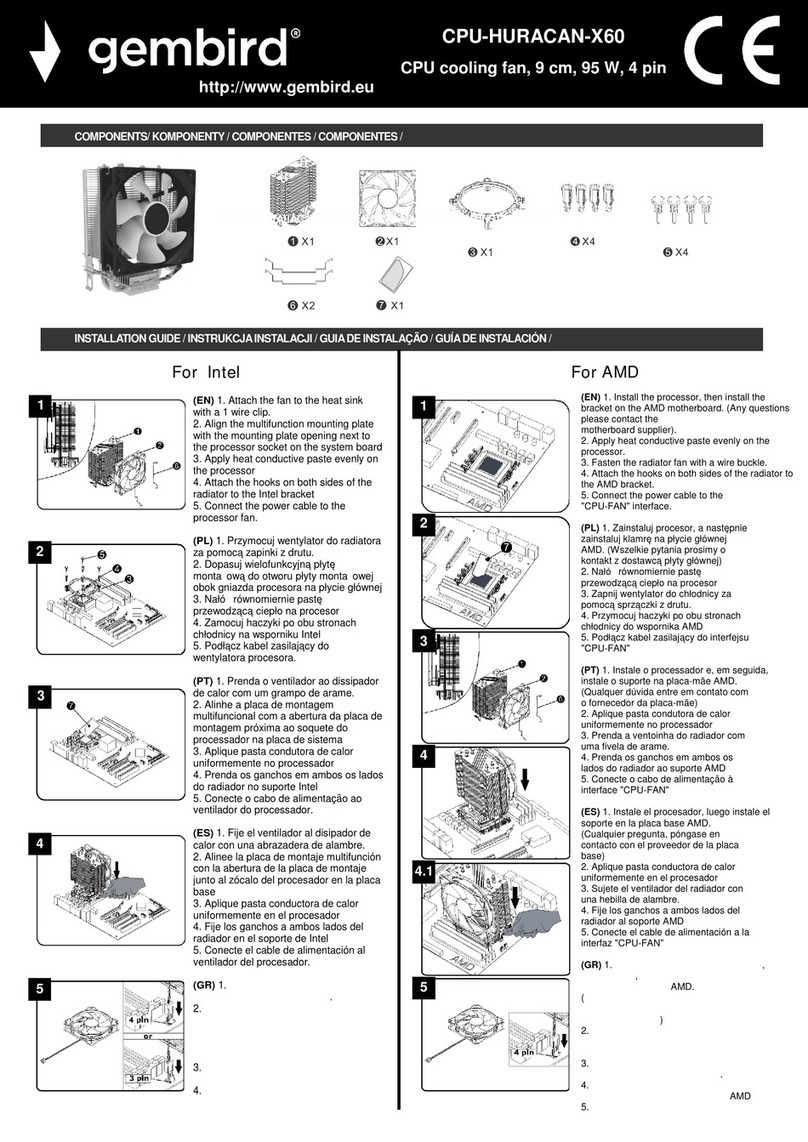 Gembird CPU-HURACAN-X60 quick start guide