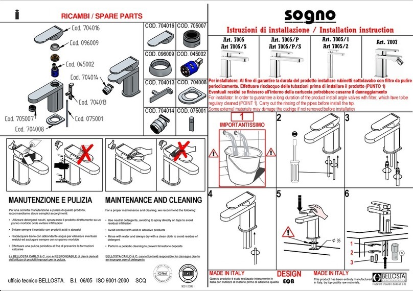 Sogno 7005 Installation instruction