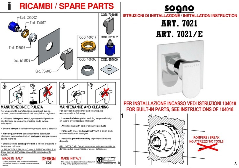 Sogno 7021 Installation instruction