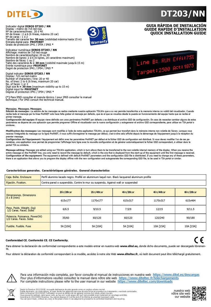 Ditel DT203/NN User manual