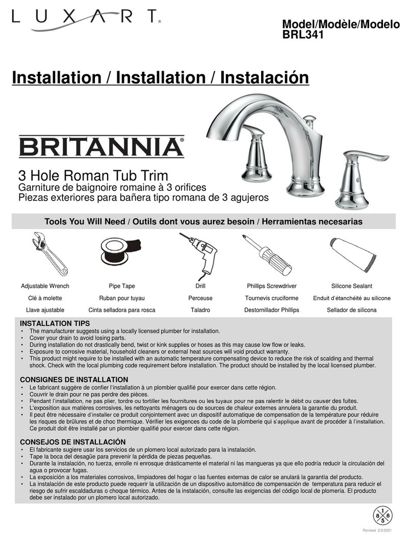 Luxart BRITANNIA BRL341 User manual
