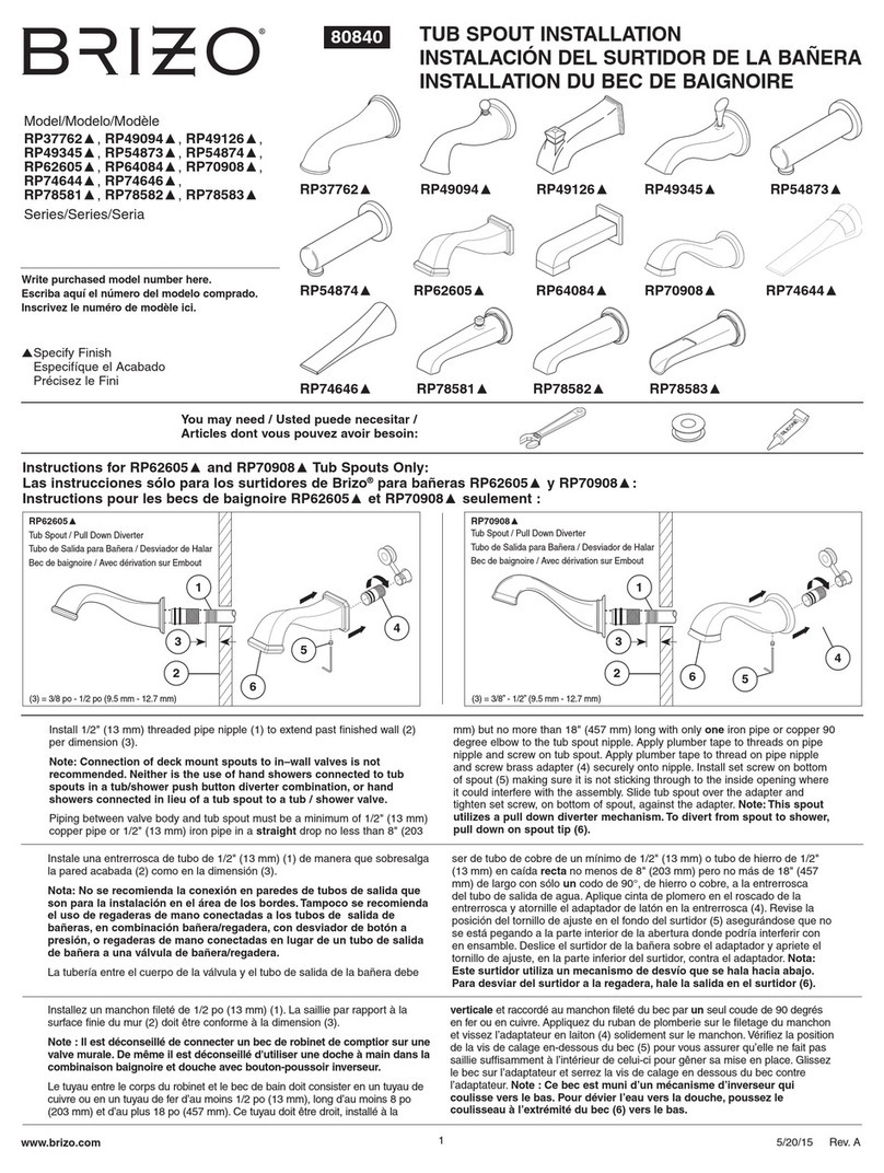 Brizo RP49094 Series User manual