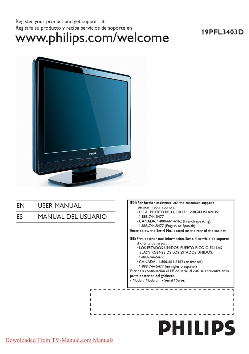 Philips 19PFL3403DOM User manual