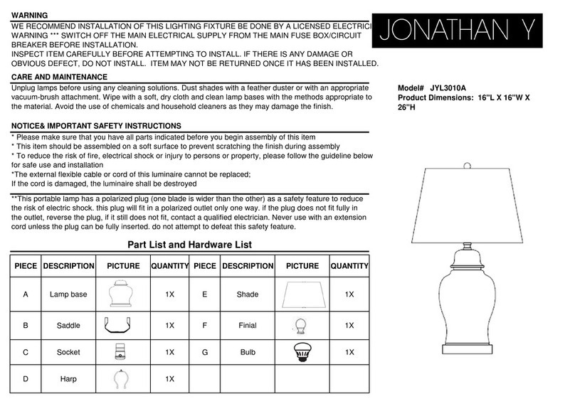JONATHAN Y JYL3010A User manual