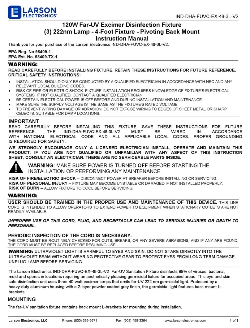 Larson Electronics IND-DHA-FUVC-EX-48-3L-V2 User manual Larson Electronics IND-DHA-FUVC-EX-48-3L-V2 User manual