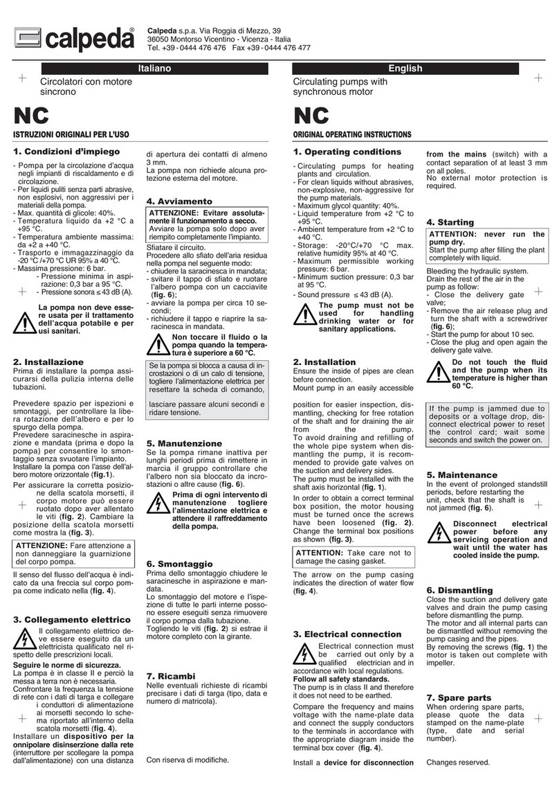 Calpeda NC User manual