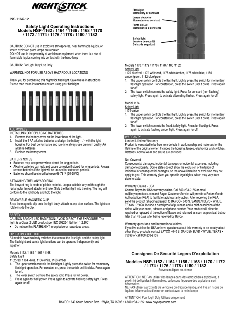 Night Stick NSP-1164 operating instructions