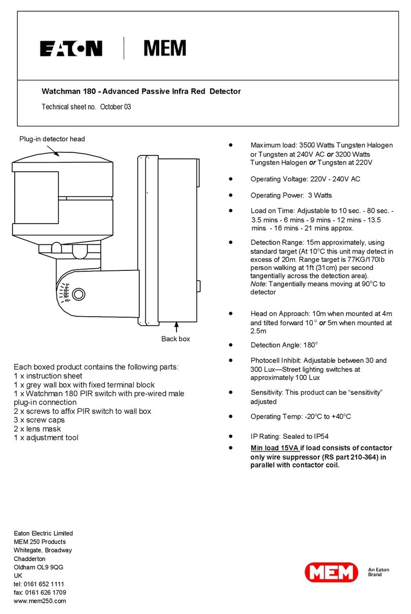 Eaton MEM Watchman 180 quick start guide