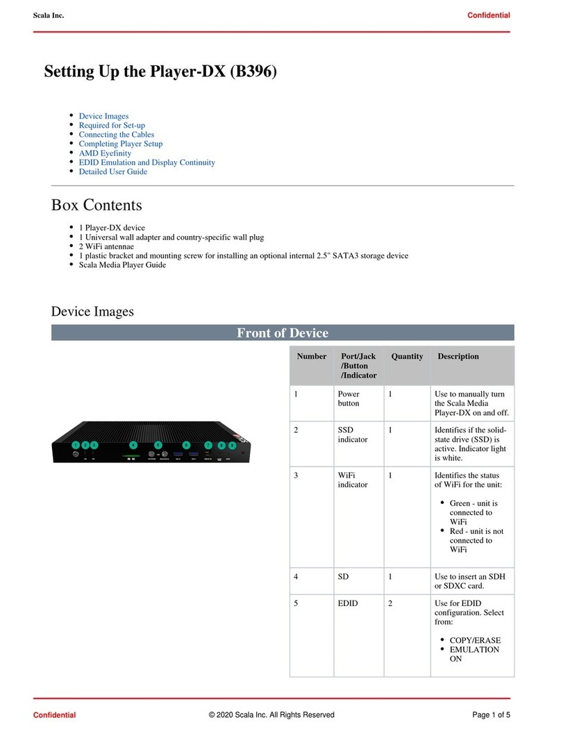 Scala B396 User instructions