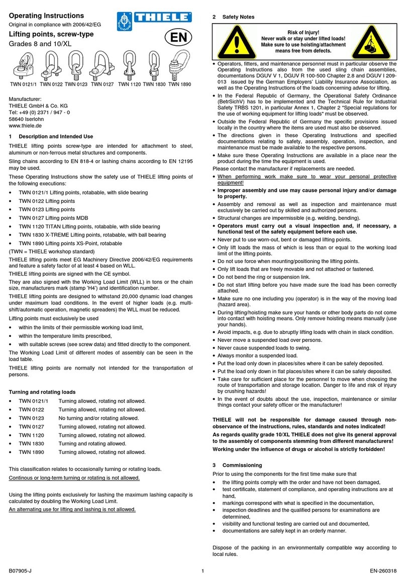 Thiele TWN 0121/1 operating instructions Thiele TWN 0121/1 operating instructions