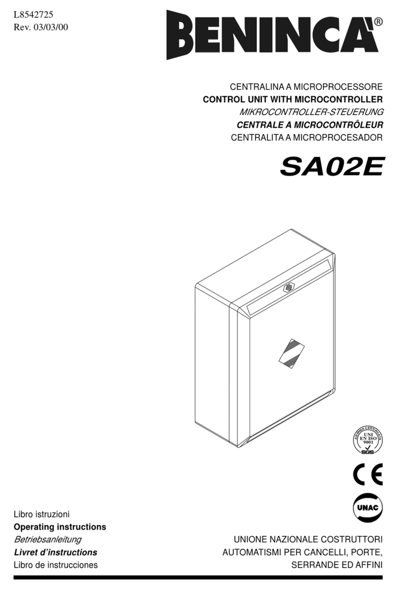 Beninca SA02E User manual