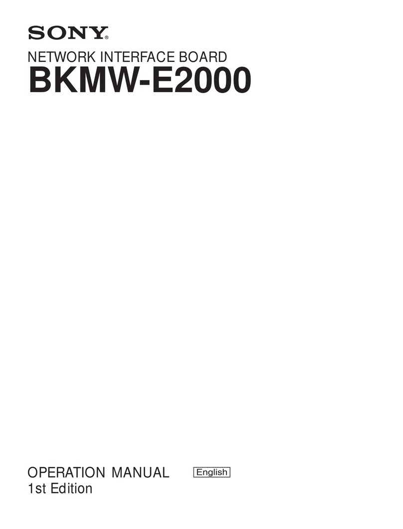 Sony BKMW-E2000 User manual