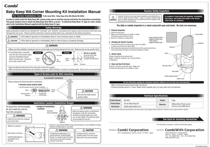 Combi BC-W31 installation manual