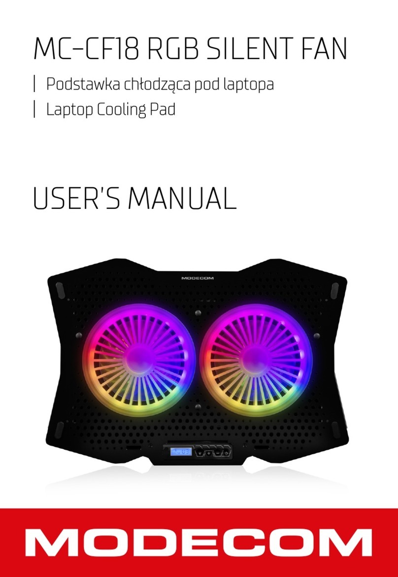 Modecom MC-CF18 RGB SILENT FAN user manual
