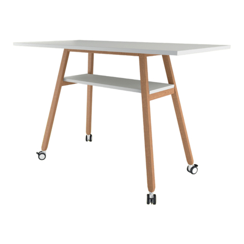 Studio Tools Standing Table on Wheels User manual