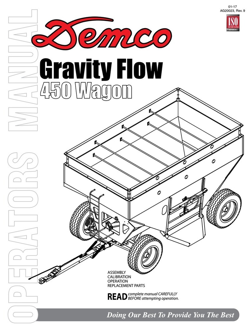 Demco Gravity Flow 450 Wagon Operator's manual