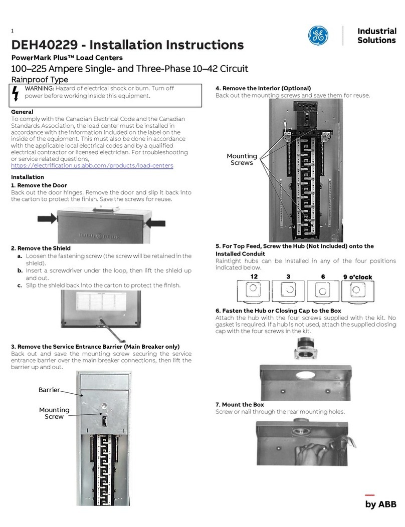 ABB GE PowerMark Plus DEH40229 installation instructions ABB GE PowerMark Plus DEH40229 installation instructions