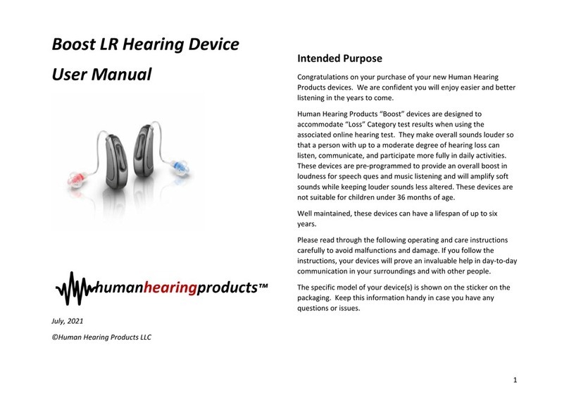 Human Hearing Products Boost LR user manual