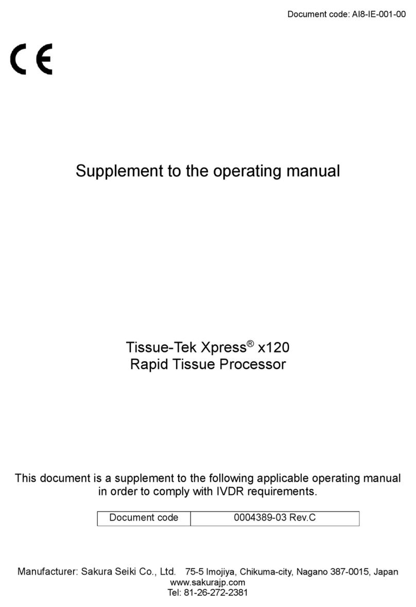 Sakura Seiki Tissue-Tek Xpress x120 manual