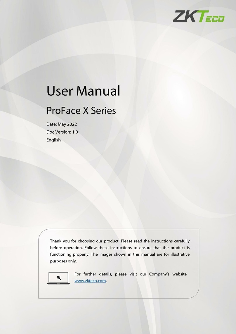 ZKTeco ProFace X Series user manual