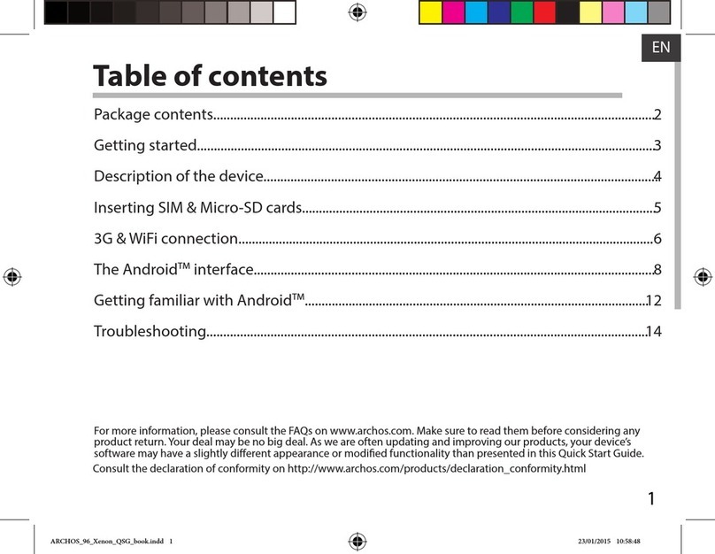 Archos 96 Xenon User manual