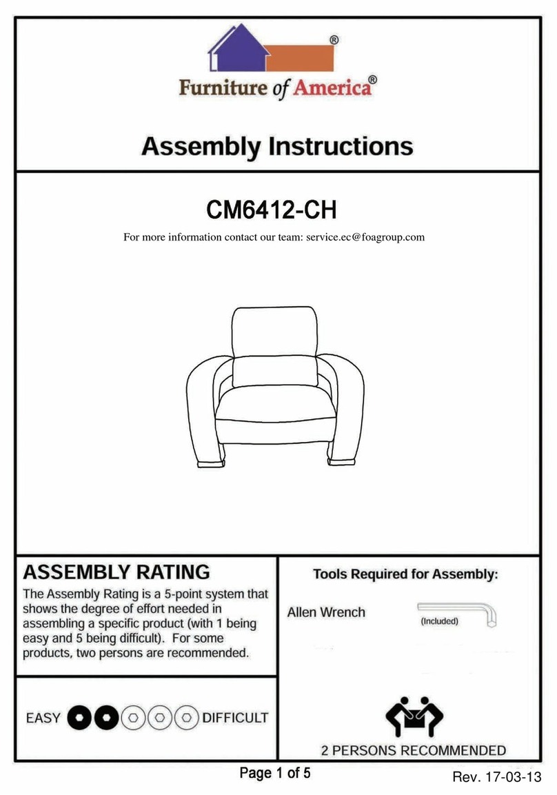 Furniture of America CM6412-CH Assembly instructions