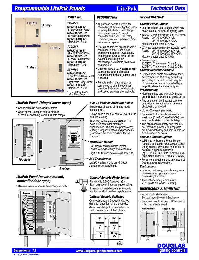 Douglas Lighting Controls LitePak WPAK-33518-S Instruction manual
